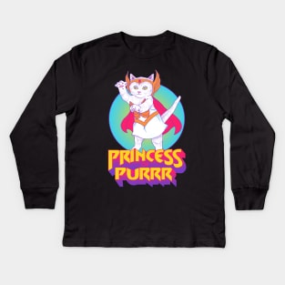 Princess of Purrr Kids Long Sleeve T-Shirt